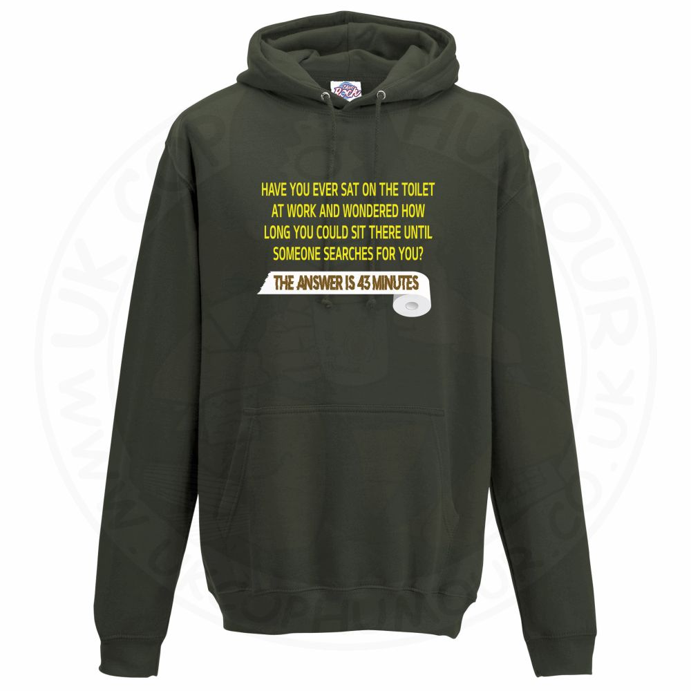 Unisex TOILET SEARCH  Hoodie - Olive Green, 2XL