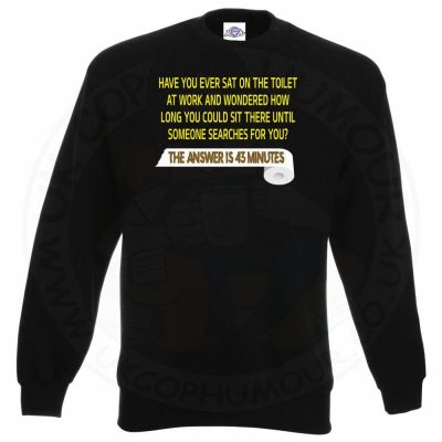 TOILET SEARCH  Sweatshirt - Black, 3XL