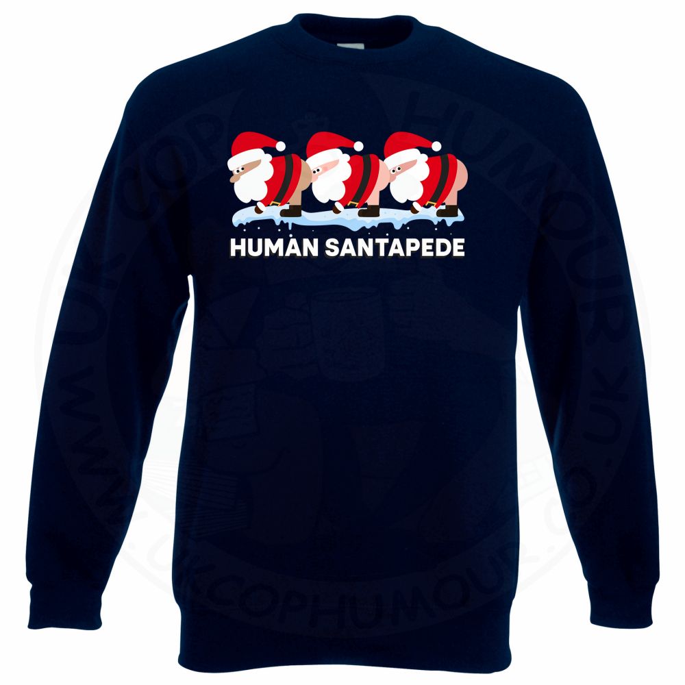 HUMAN SANTAPEDE Sweatshirt - Navy, 3XL