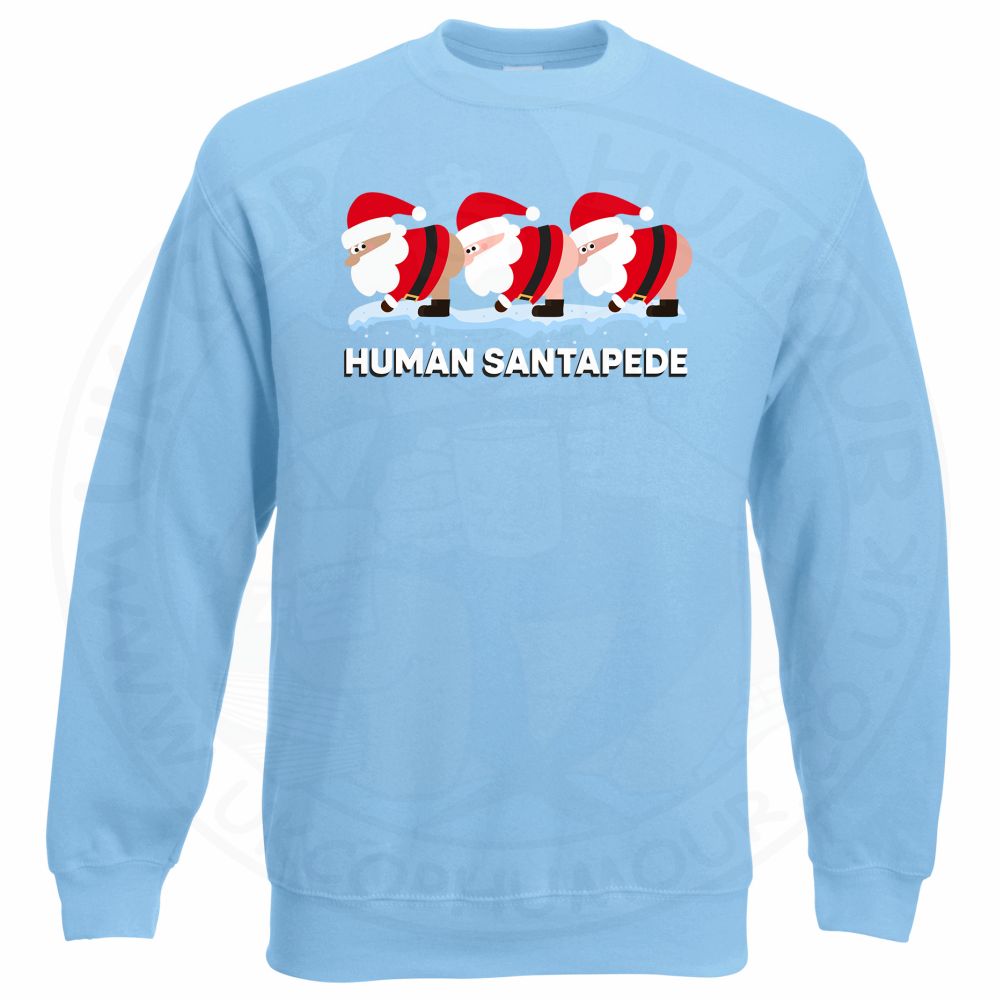 HUMAN SANTAPEDE Sweatshirt - Sky Blue, 2XL