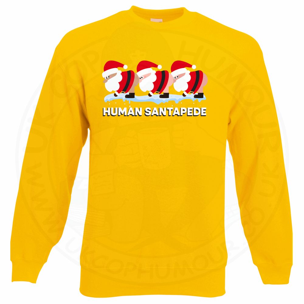 HUMAN SANTAPEDE Sweatshirt - Yellow, 2XL