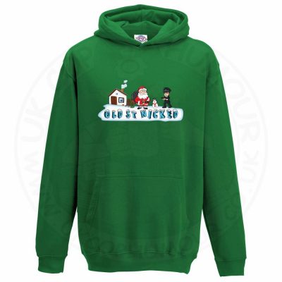 Kids OLD ST NICKED Hoodie - Kelly Green, 12-13 Years