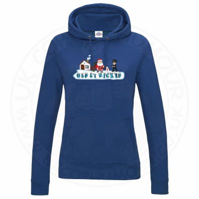 Ladies OLD ST NICKED Hoodie - Royal Blue, 18