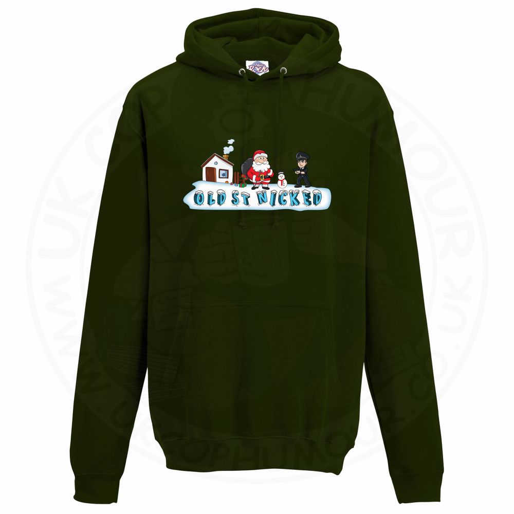 Unisex OLD ST NICKED Hoodie - Forest Green, 2XL