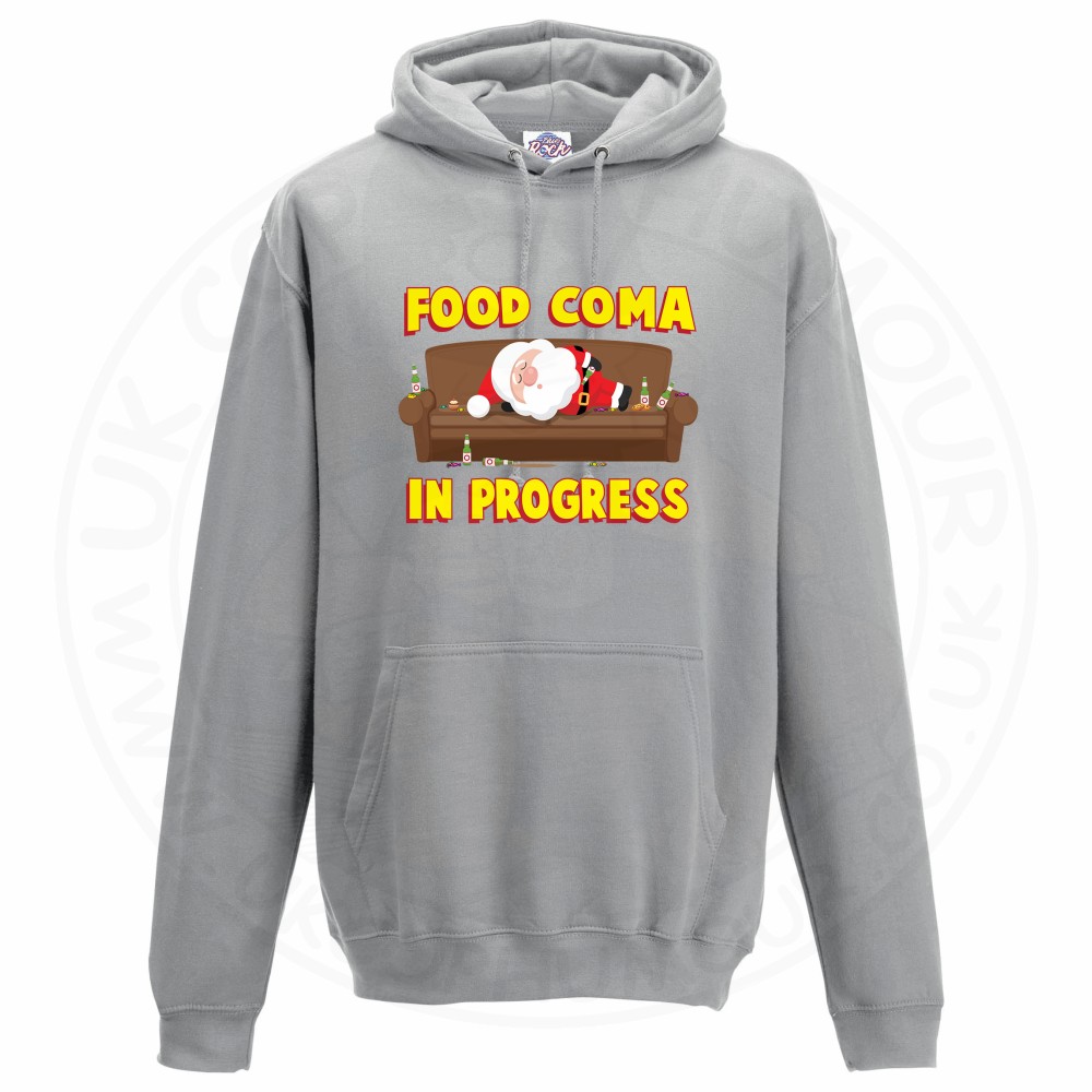 Unisex FOOD COMA IN PROGESS Hoodie - Charcoal, 2XL