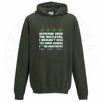 Unisex MISTLETOE ANAESTHETIC Hoodie - Olive Green, 2XL