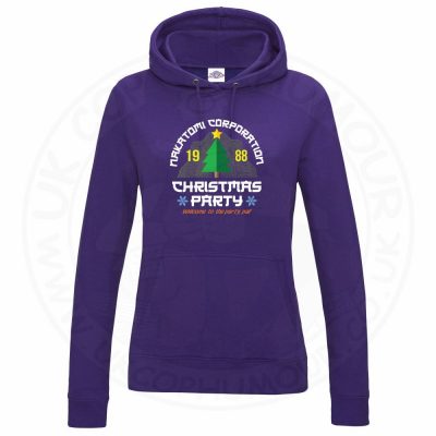 Ladies NAKATOMI CORP CHRISTMAS Hoodie - Purple, 18