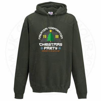 Unisex NAKATOMI CORP CHRISTMAS Hoodie - Olive Green, 2XL