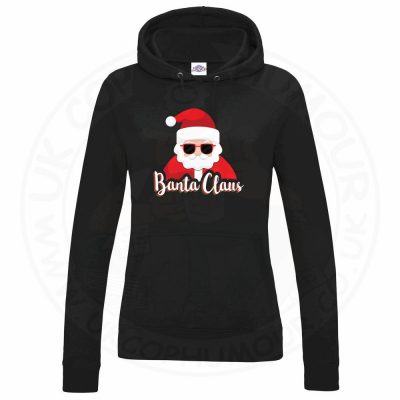 Ladies BANTA CLAUS Hoodie - Black, 18