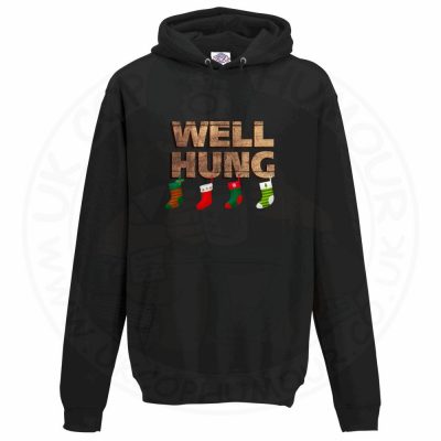 Unisex WELL HUNG Hoodie - Black, 5XL
