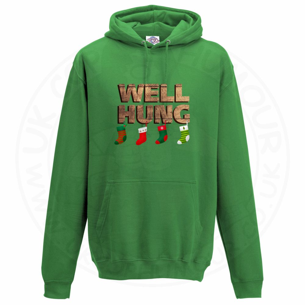 Unisex WELL HUNG Hoodie - Kelly Green, 2XL