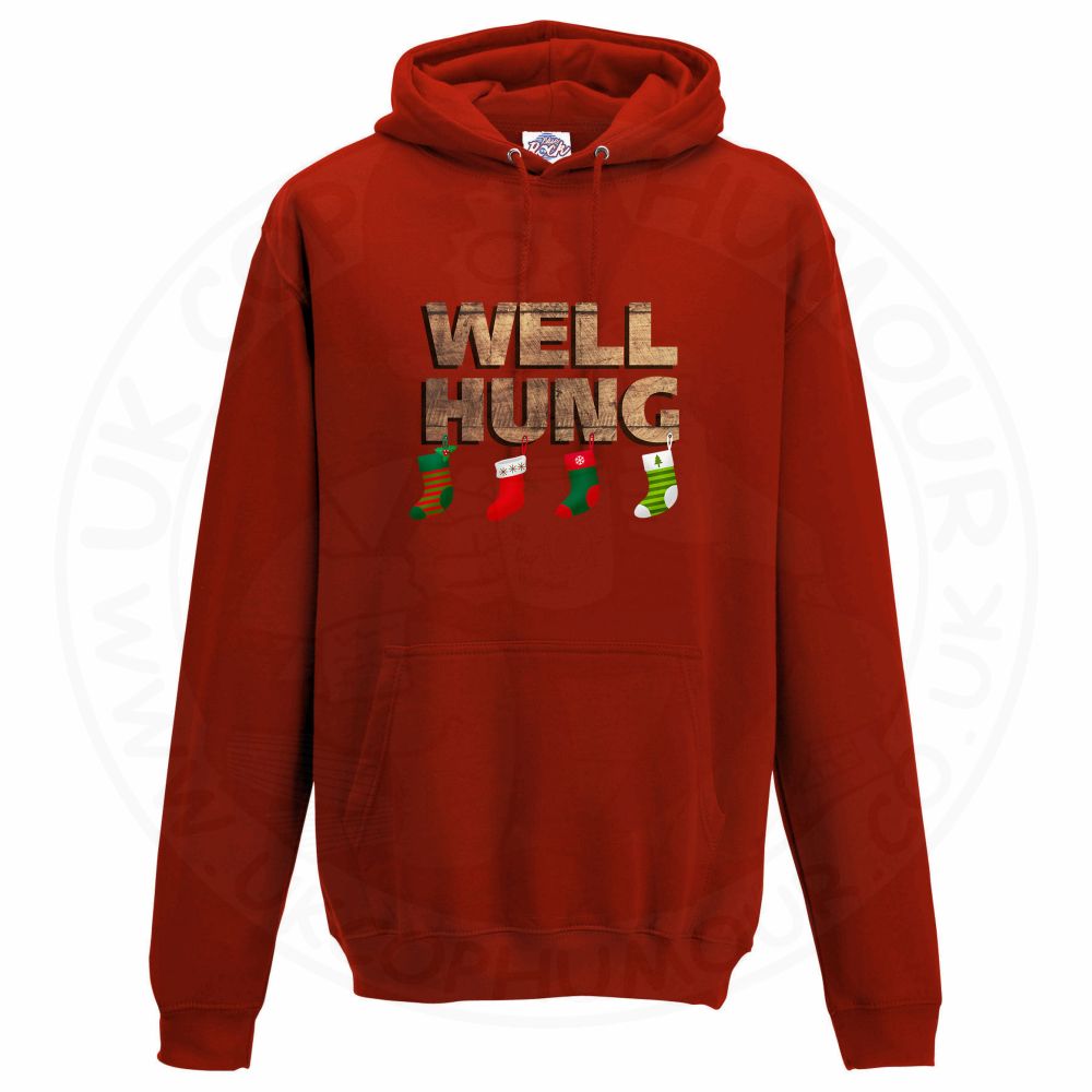 Unisex WELL HUNG Hoodie - Red, 3XL