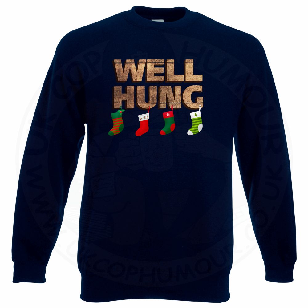 WELL HUNG Sweatshirt - Navy, 3XL