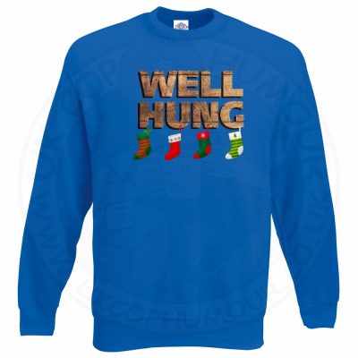 WELL HUNG Sweatshirt - Royal Blue, 2XL