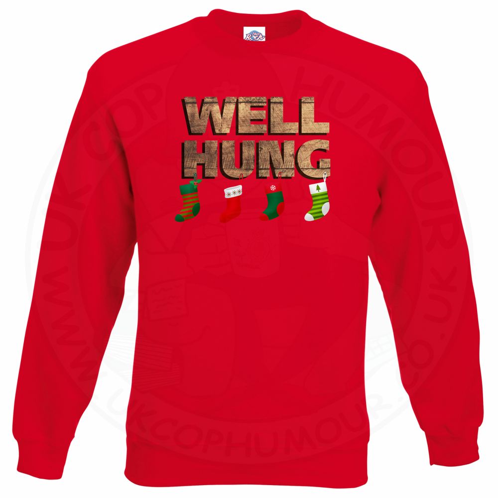 WELL HUNG Sweatshirt - Red, 2XL