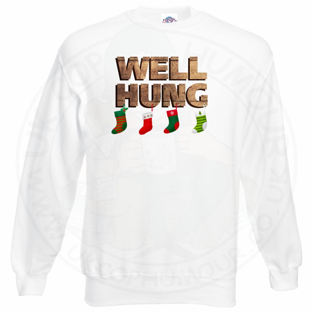 WELL HUNG Sweatshirt - White, 3XL