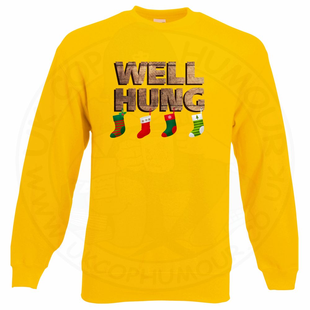 WELL HUNG Sweatshirt - Yellow, 2XL