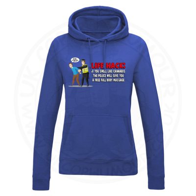 Ladies Free Body Massage Hoodie - Royal Blue, 18