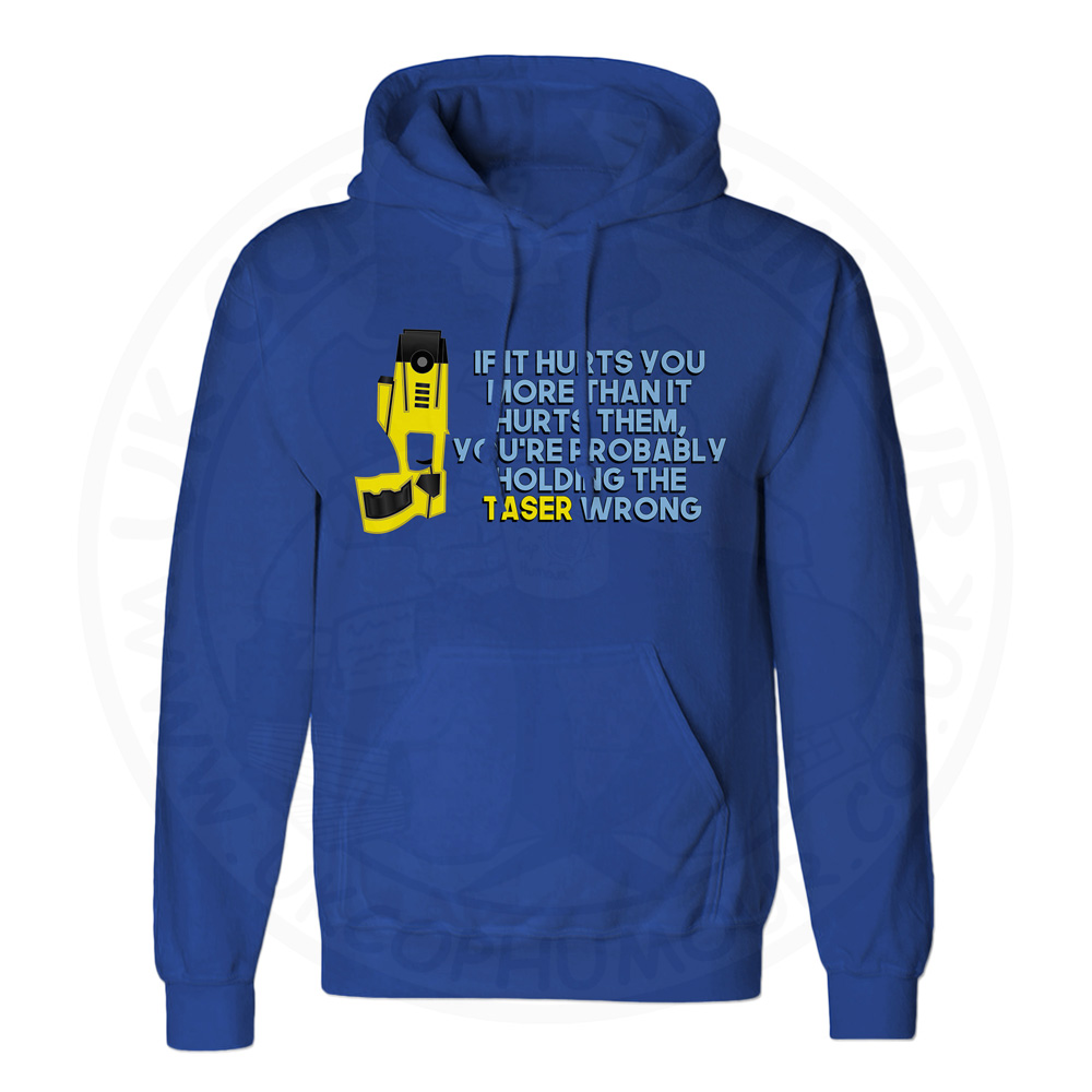 Unisex Holding the Taser Wrong Hoodie - Royal Blue, 3XL