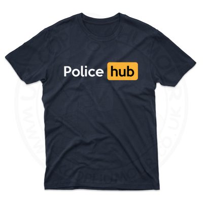 Mens Police Hub T-Shirt - Navy, 5XL