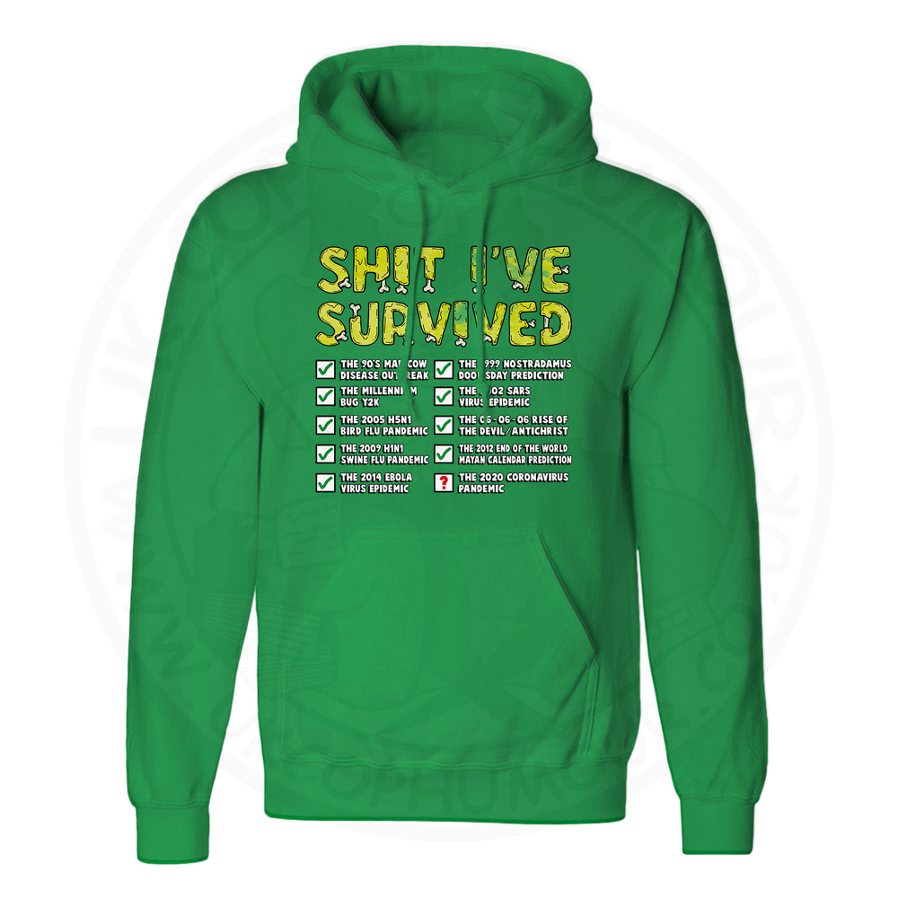 Unisex Ive Survived Hoodie - Kelly Green, 2XL