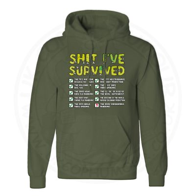 Unisex Ive Survived Hoodie - Olive Green, 2XL