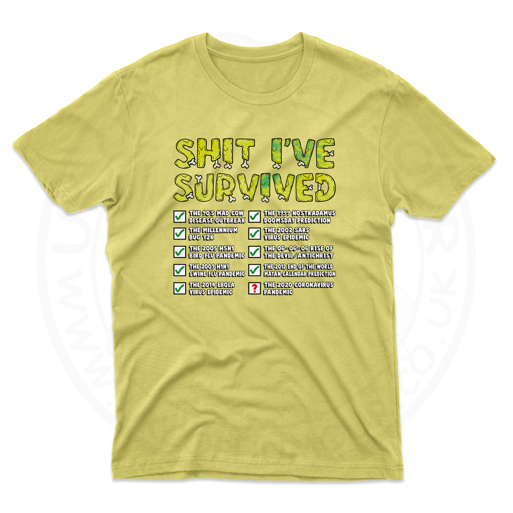 Mens Ive Survived T-Shirt - Daisy, 2XL