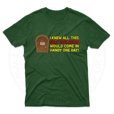 Mens Self Isolation T-Shirt - Forest Green, 2XL