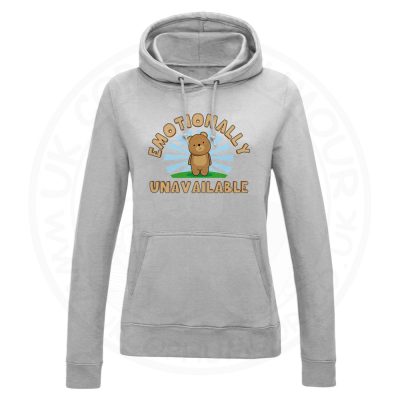 Ladies Emotionally Unavailable Hoodie - Grey, 18