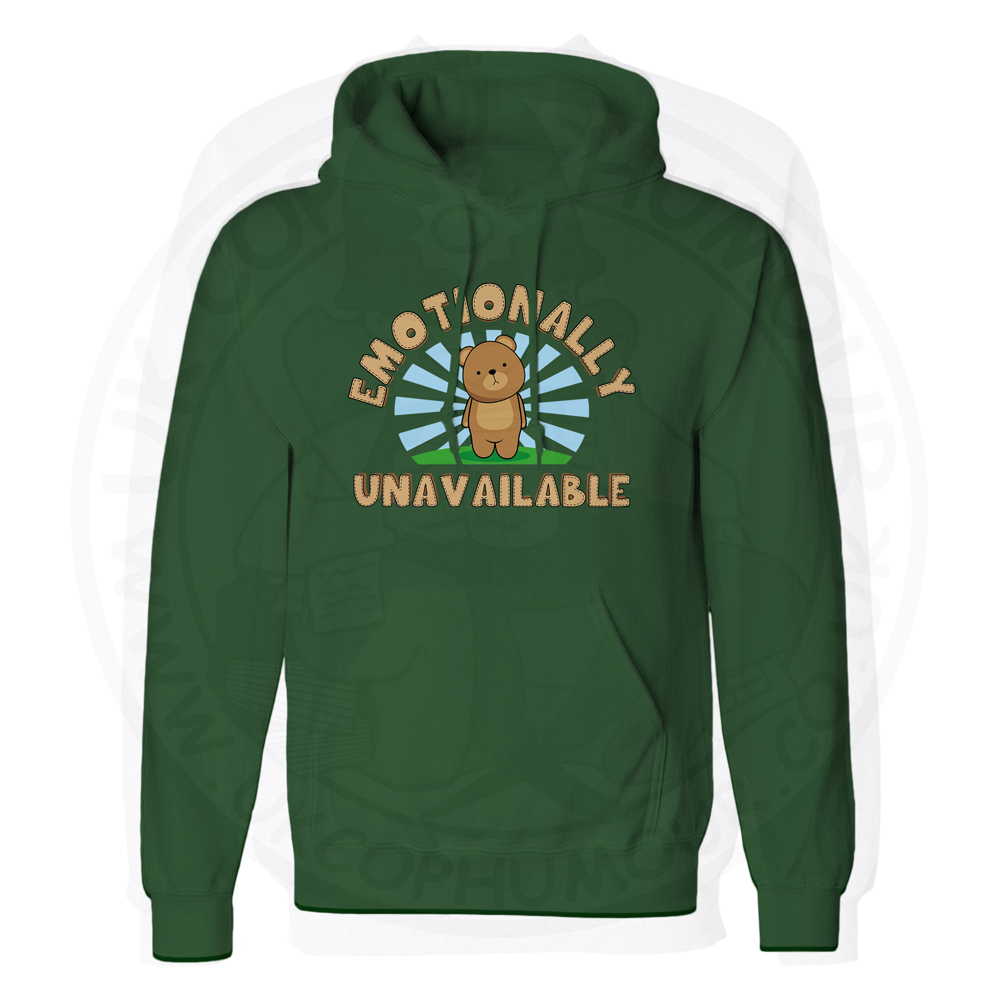 Unisex Emotionally Unavailable Hoodie - Forest Green, 2XL