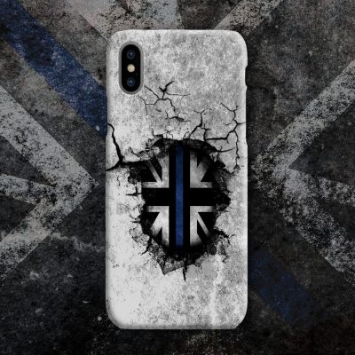 Broken Wall Blue Line Mobile Phone Case