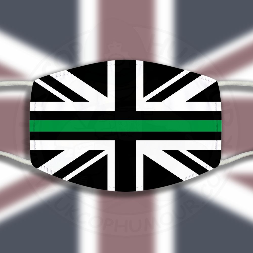 Thin Green Line Union Jack Face Cover