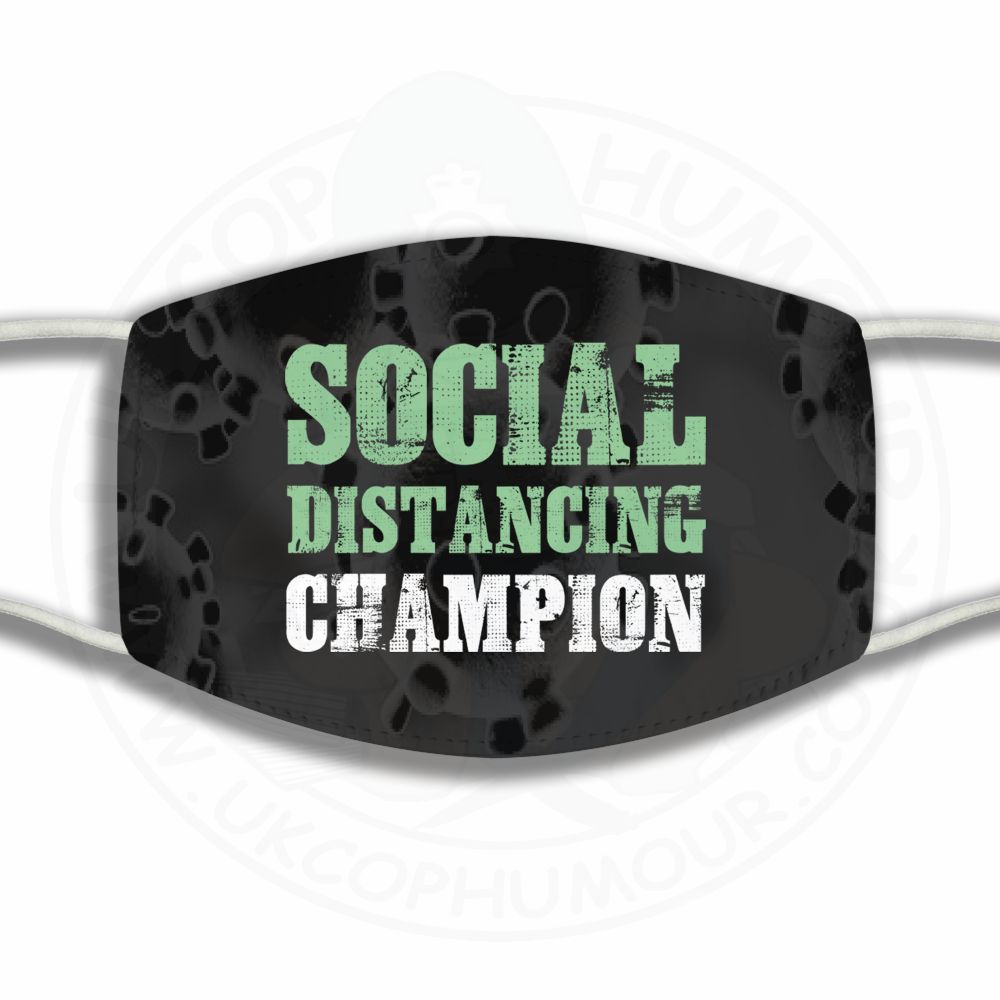 Social Distancing Champion Face Cover