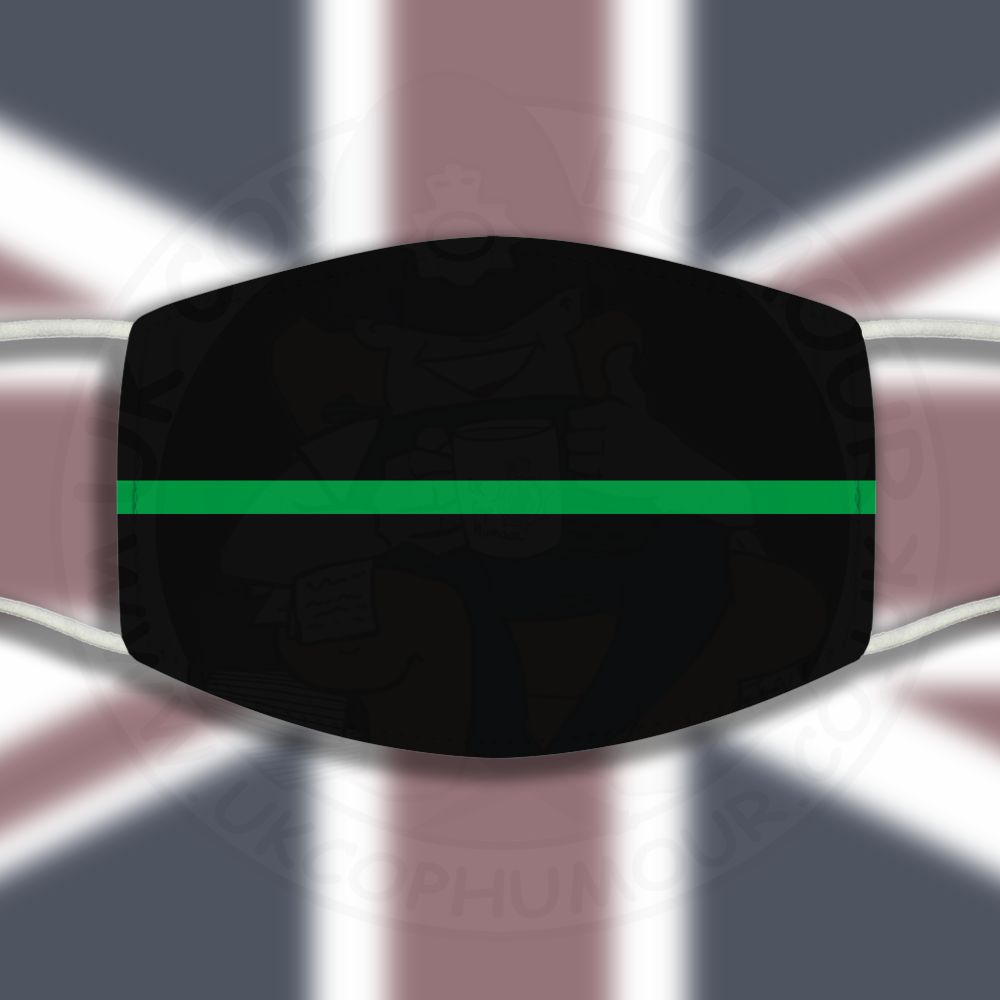 Thin Green Line Face Cover
