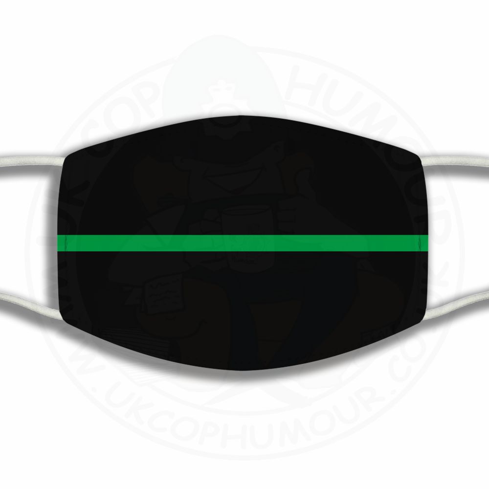 Thin Green Line Face Cover