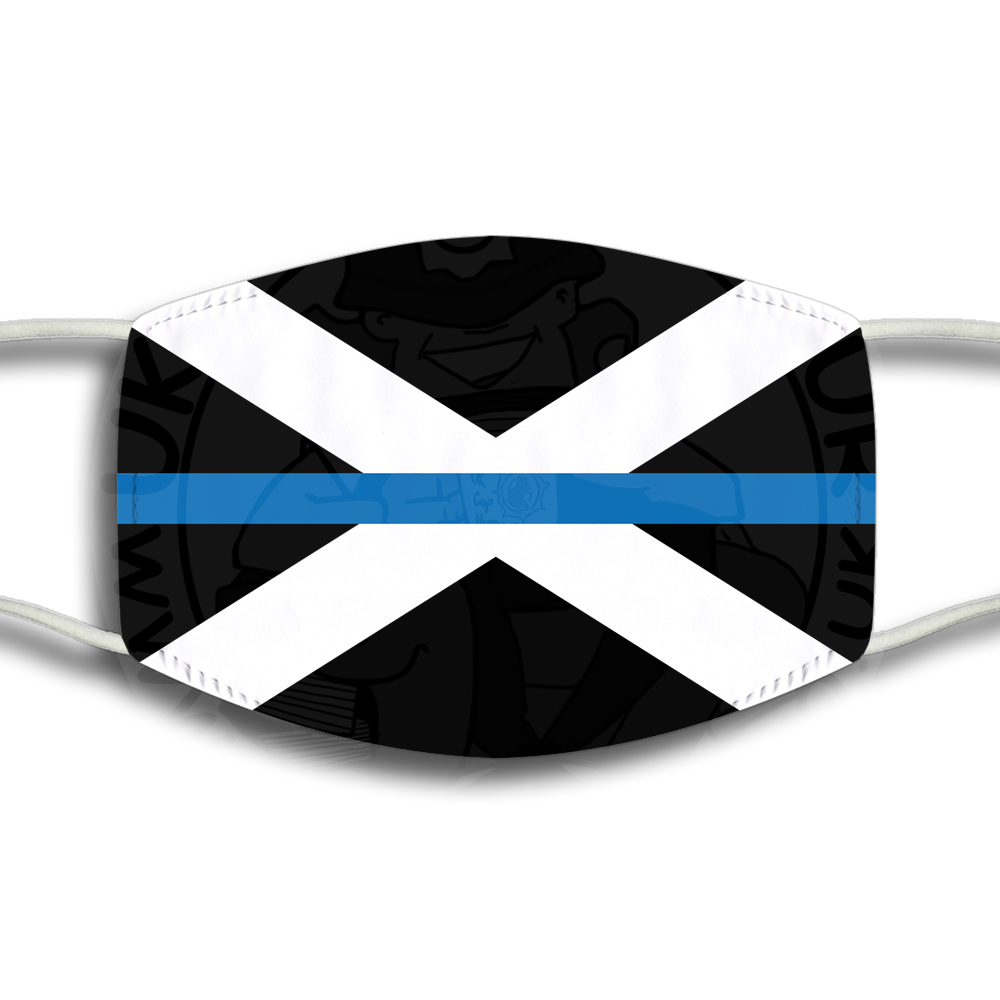Scottish Blue Line Flag Face Cover