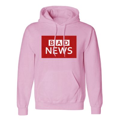 Unisex BAD NEWS Hoodie - Baby Pink, 2XL