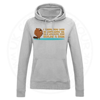 Ladies Builds A Dam Hoodie - Grey, 18