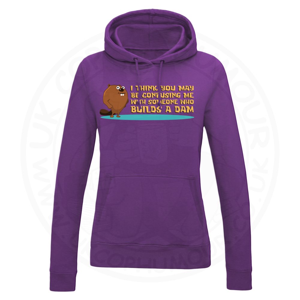 Ladies Builds A Dam Hoodie - Purple, 18