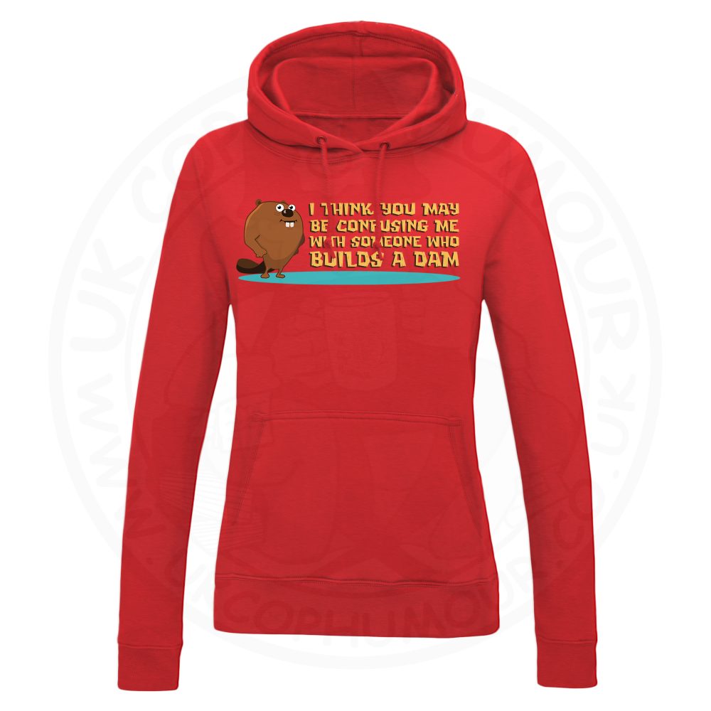 Ladies Builds A Dam Hoodie - Red, 18