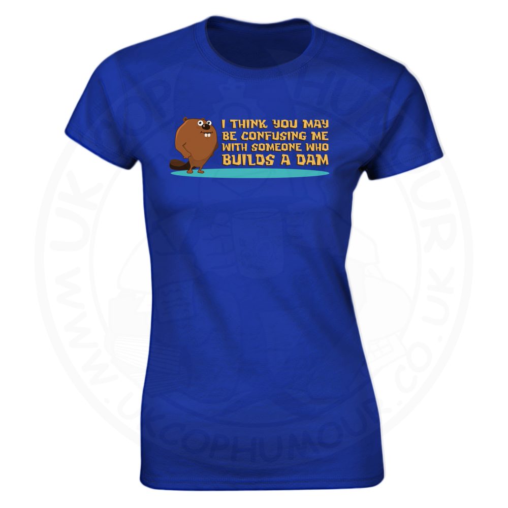 Ladies Builds A Dam T-Shirt - Royal Blue, 18