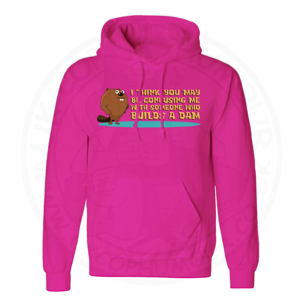 Unisex Builds A Dam Hoodie - Hot Pink, 2XL