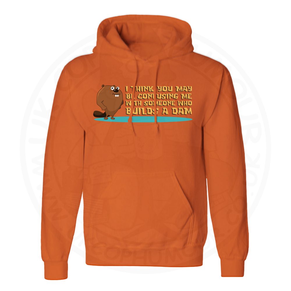 Unisex Builds A Dam Hoodie - Orange, 2XL