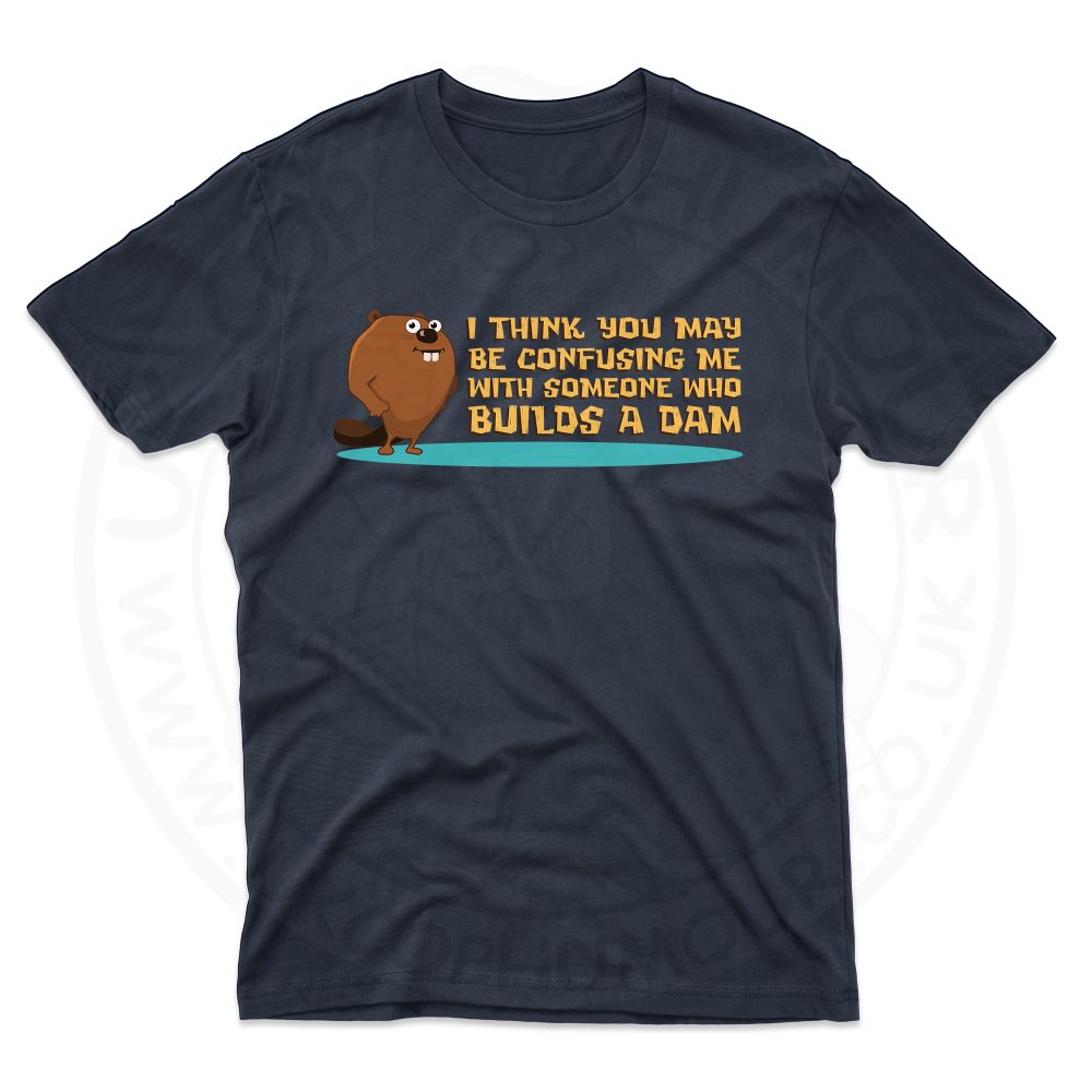 Mens Builds A Dam T-Shirt - Navy, 5XL