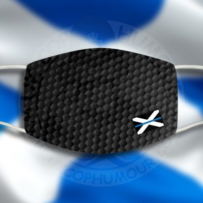 Small Scottish Blue Line Flag Face Cover