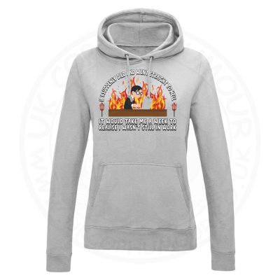 Ladies STRAIGHT TO HELL Hoodie - Grey, 18