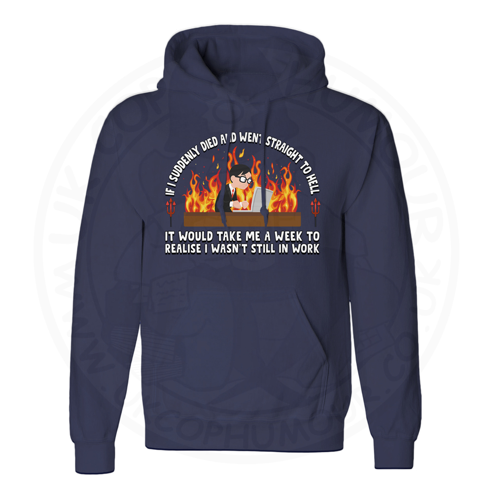 Unisex STRAIGHT TO HELL Hoodie - Navy, 5XL