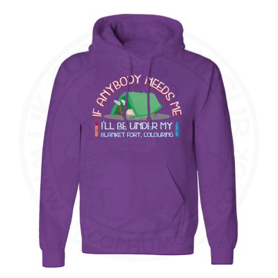 Unisex BLANKET FORT Hoodie - Purple, 3XL