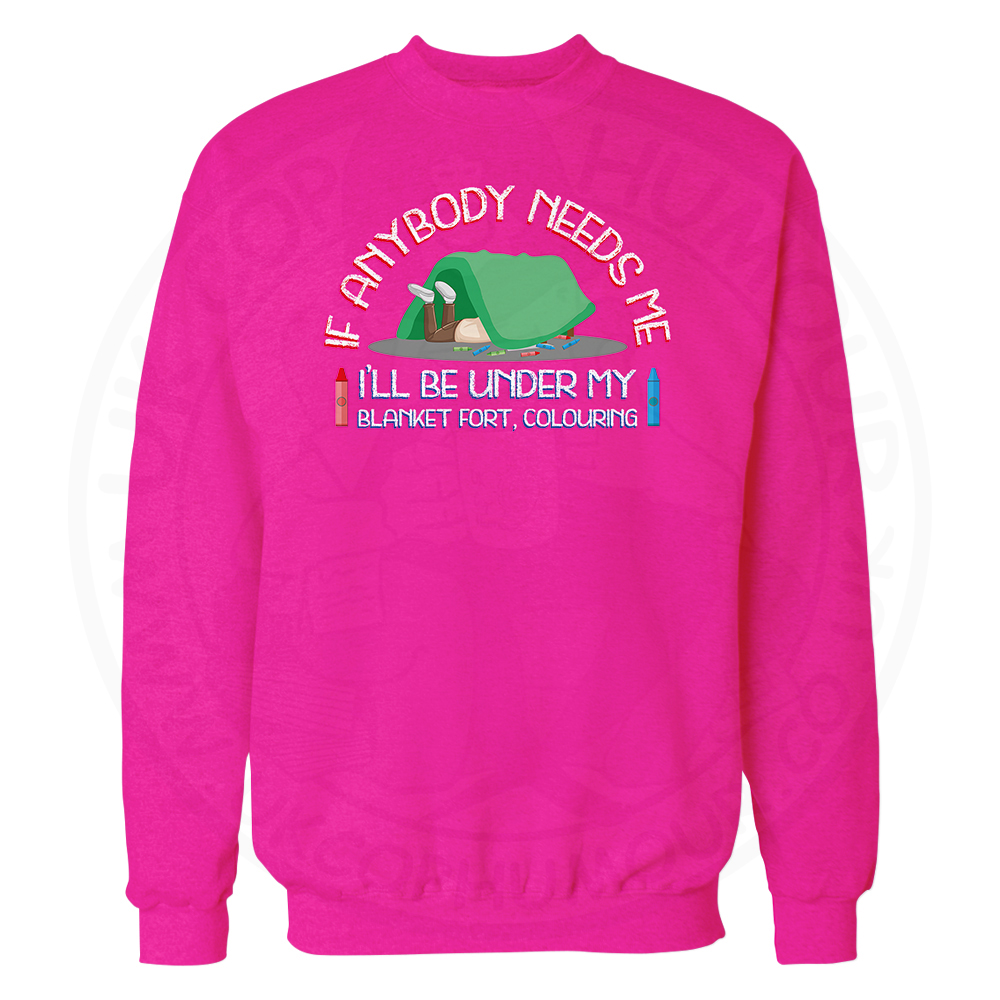BLANKET FORT Sweatshirt - Candy Floss Pink, 2XL